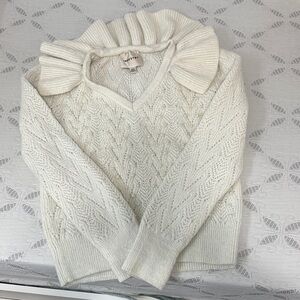 Chic Ivory Cable Knit Sweater